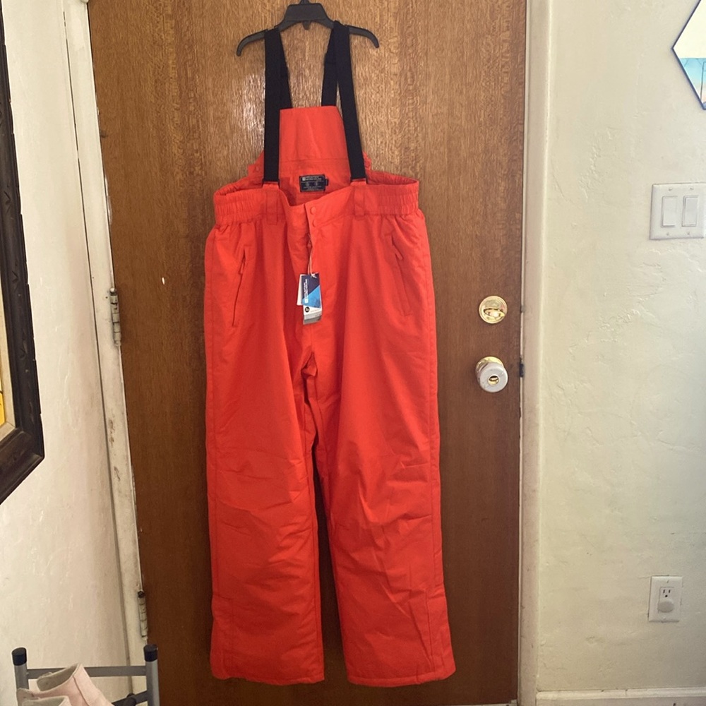 NWT Mountain warehouse, XX large dusk, ski pants, orange, optional suspenders